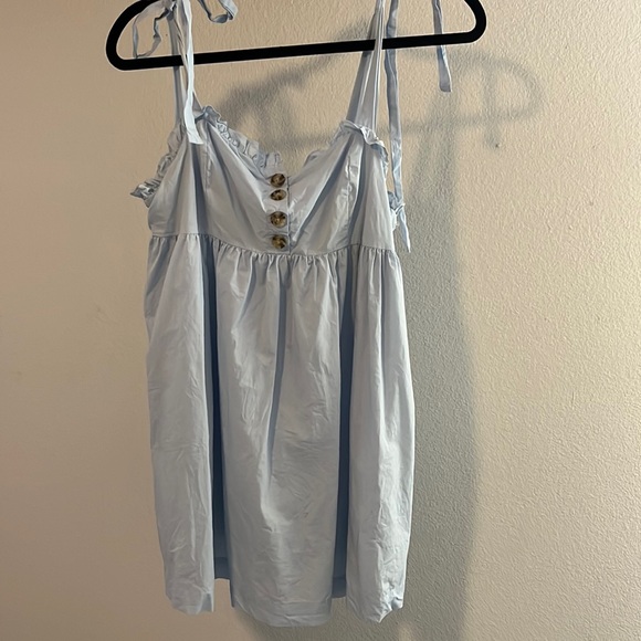 light pale blue urban outfitters mini babydoll dress - Picture 2 of 7